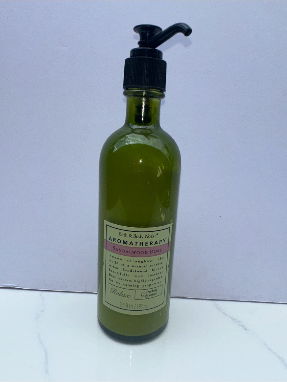 🆕 Bath & Body Works Aromatherapy Sandalwood Rose Lotion - Green Bottle
